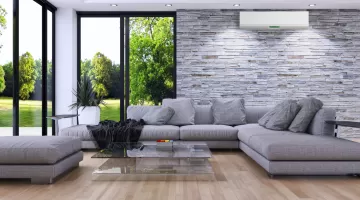 Moderne Innenausstattung mit Klimaanlage